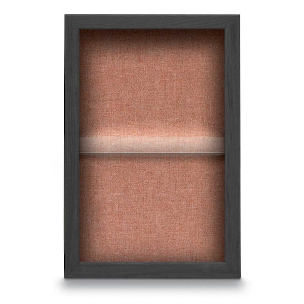 Indoor Enclosed Combo Board, 48"x36", Black Frame/Green & Pearl